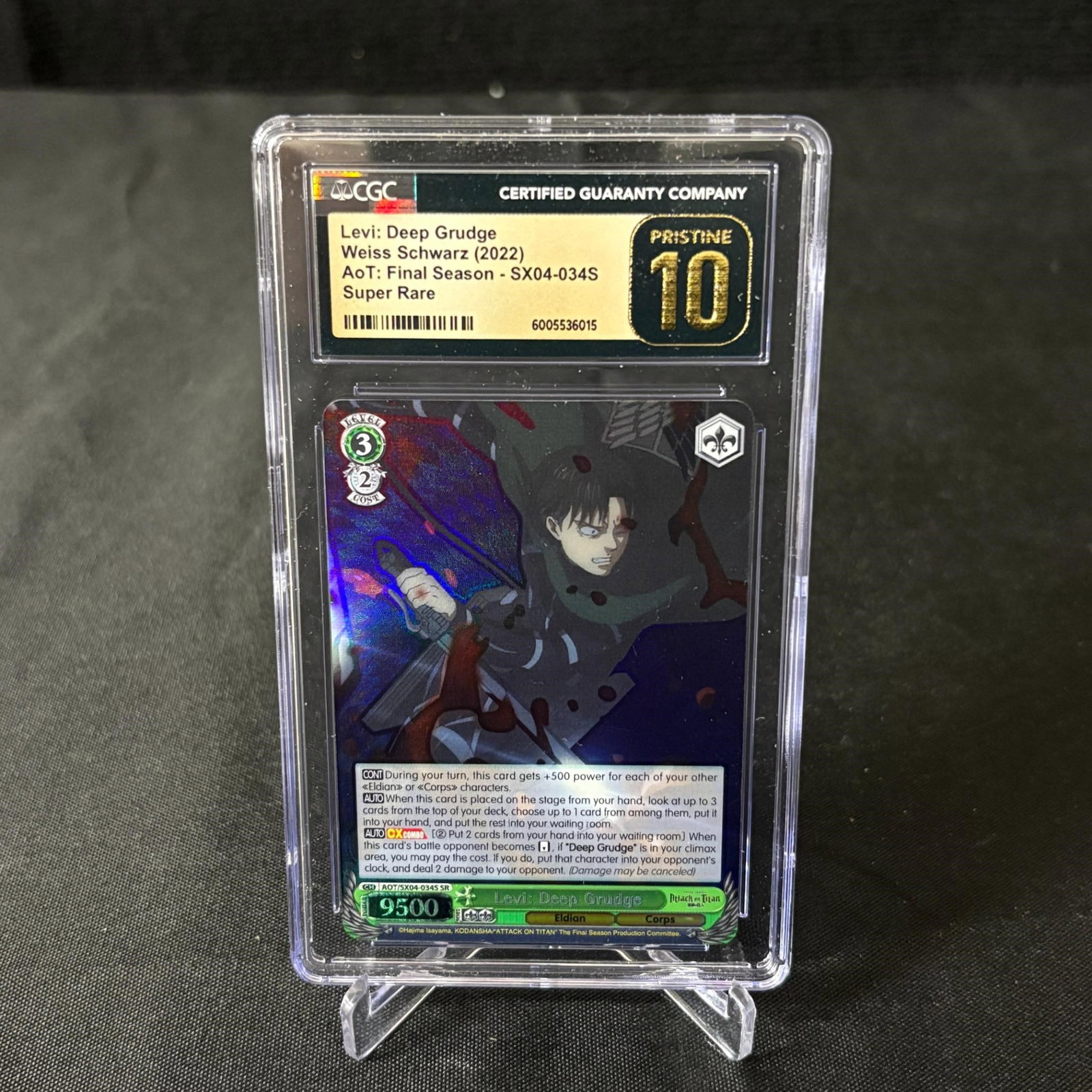 CGC P 10 Levi SR Attack on Titan: CGC Pristine 10 Levi: Deep Grudge Weiss Schwarz Attack on Titan Final Season Super Rare Trading Card. We are a veteran owned company. Please look at photos carefully. All items are available for virtu