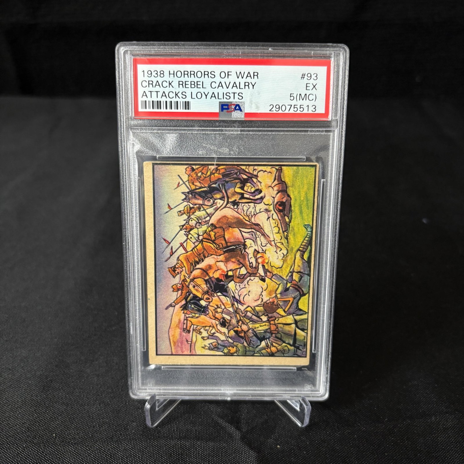 PSA 5 (MC) Rebel Cavalry 1938 Horrors of War: PSA 5 Crack Rebel Cavalry Attacks Loyalists #93. 1938 Horrors of War Trading Card. We are a veteran owned company. Please look at photos carefully. All items are available for virtual preview by appoi