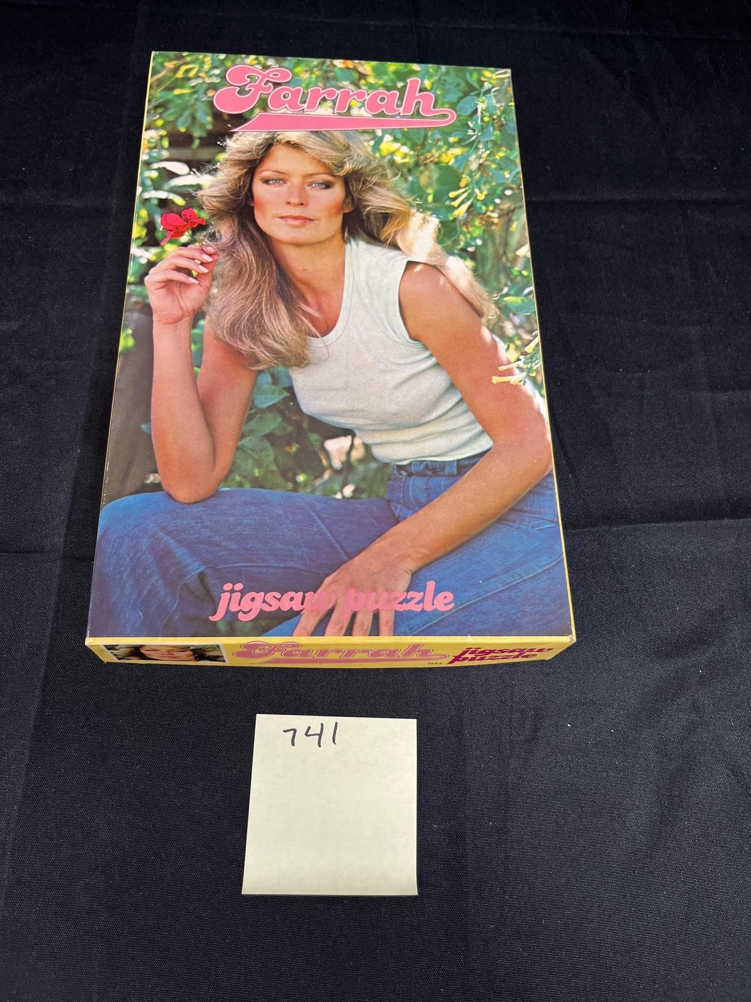Farrah Fawcett Jigsaw Puzzle Circa 1970's: Note inside the box indicates pieces were checked and all were present in 2006. We did not check while cataloguing this lot. We are a veteran owned company. Please look at photos carefully. All items 