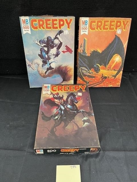 Set of 3 Creepy Magazine Jigsaw Puzzles 1970's (1 of 4)