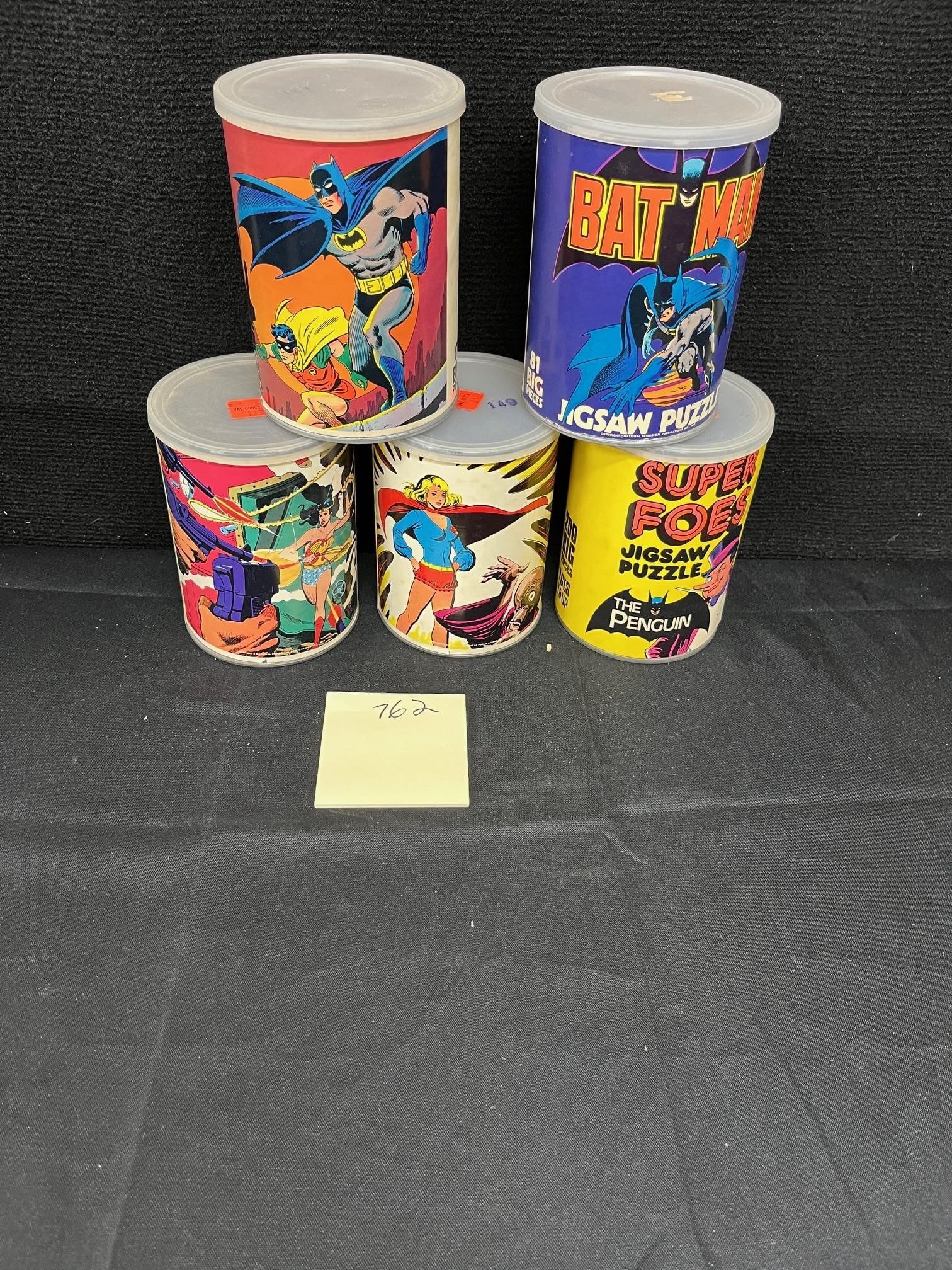 DC Comics 1974 Jigsaw Puzzles in a Can Batman + (1 of 2)