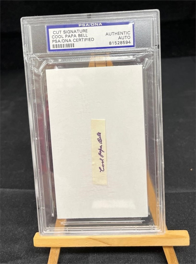 Cool Papa Bell Signed Card PSA/DNA Authentic (1 of 2)