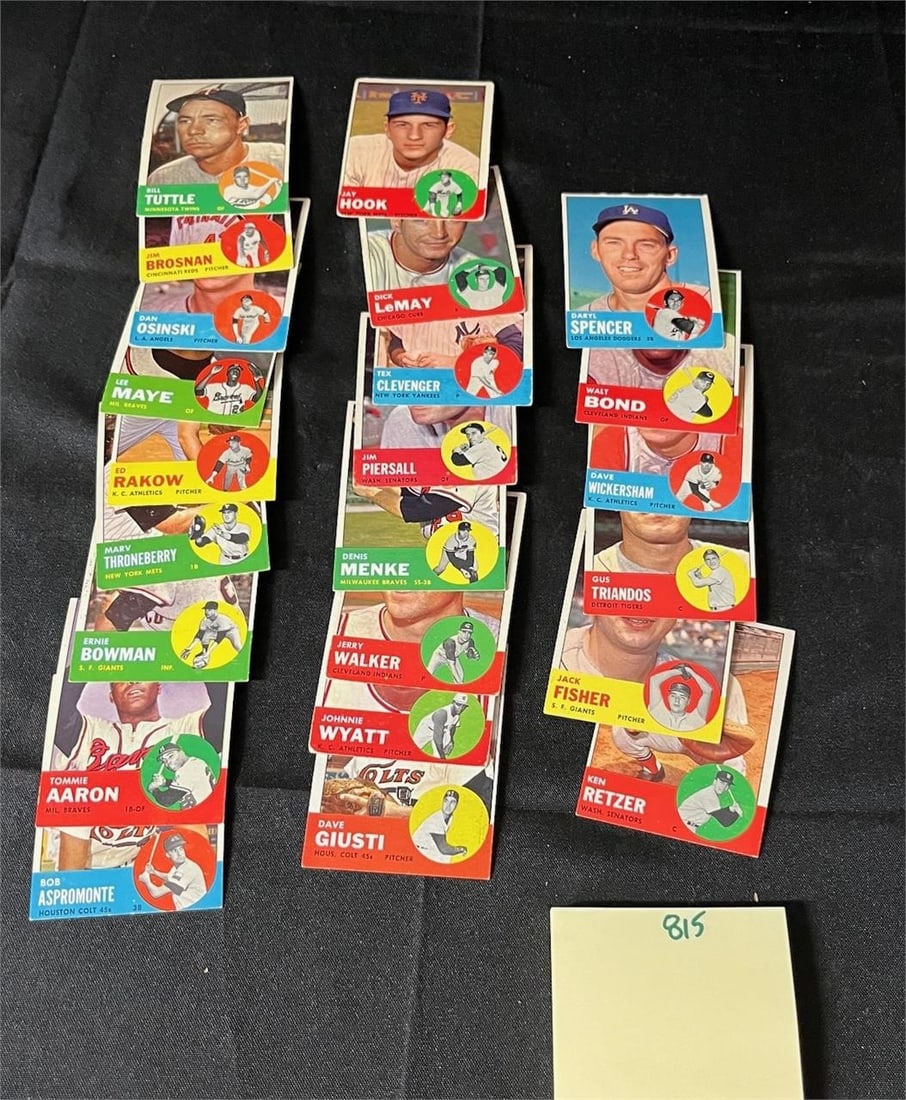 1963 Topps Baseball Card Lot (1 of 1)