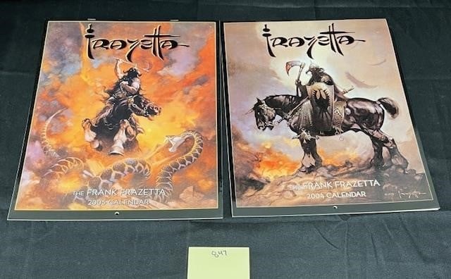 Frank Frazetta Calendars: Early 2000s Calendars with Frazetta Calendars. We are a veteran owned company. Please look at photos carefully. All items are available for virtual preview by appointment. As a result, all sales are f