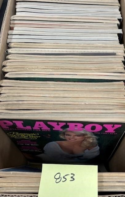 Short Box of 1960s-80s Playboy Magazines (1 of 11)