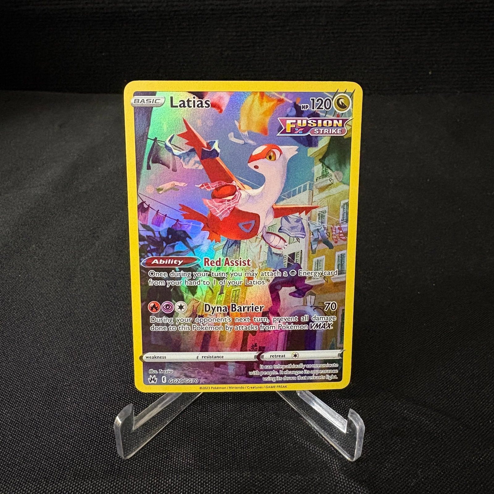 Latias Galarian Gallery Pokemon Card: Latias #GG20 Galarian Gallery Poekmon Card. Crown Zenith. Please look at photos carefully. All sales are final. Items sold as is. We offer virtual and in person previews of any lots up until auction d