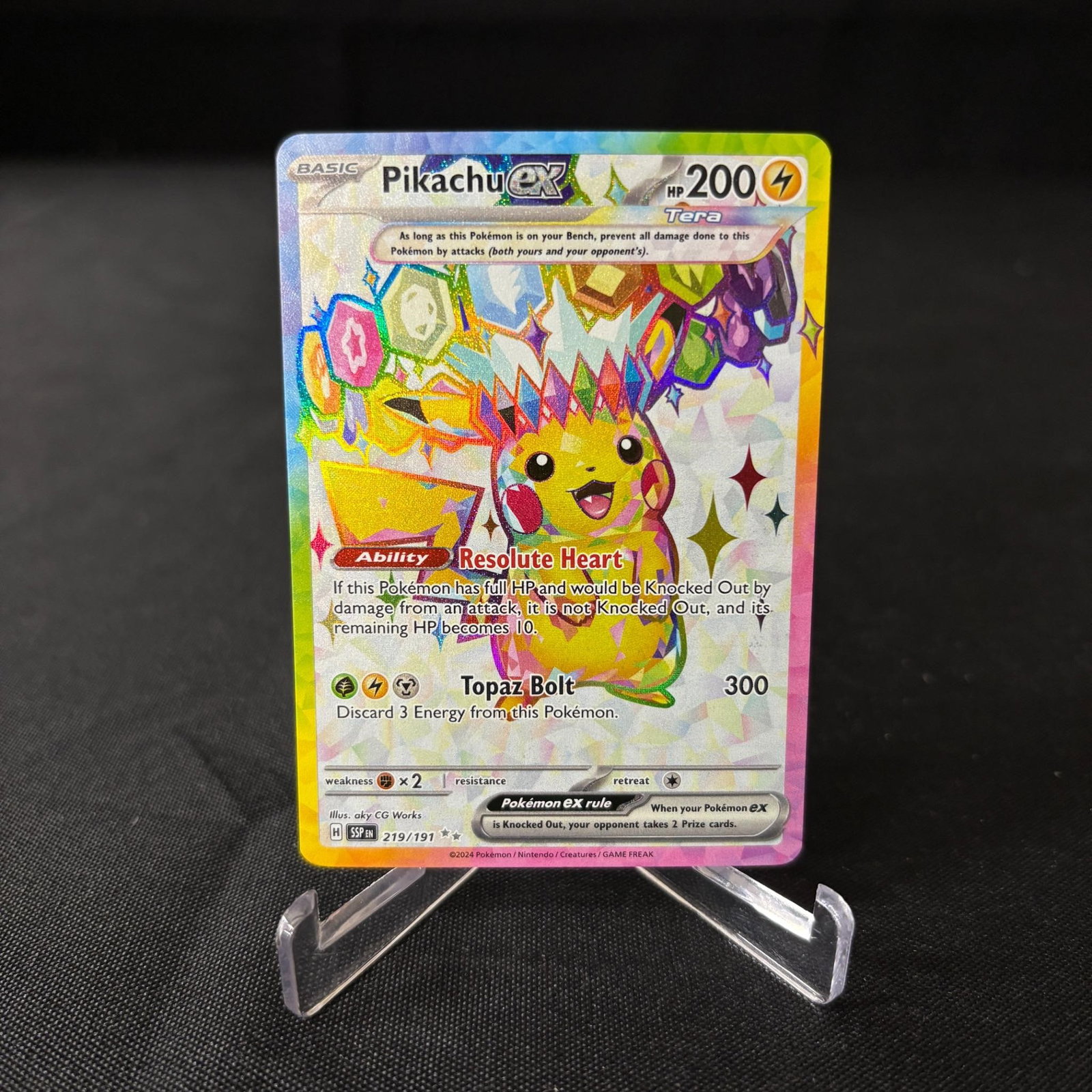Pikachu EX #219 Surging Sparks Pokemon Card: Please look at photos carefully. All sales are final. Items sold as is. We offer virtual and in person previews of any lots up until auction day. By placing a bid you agree to allow us to charge the c