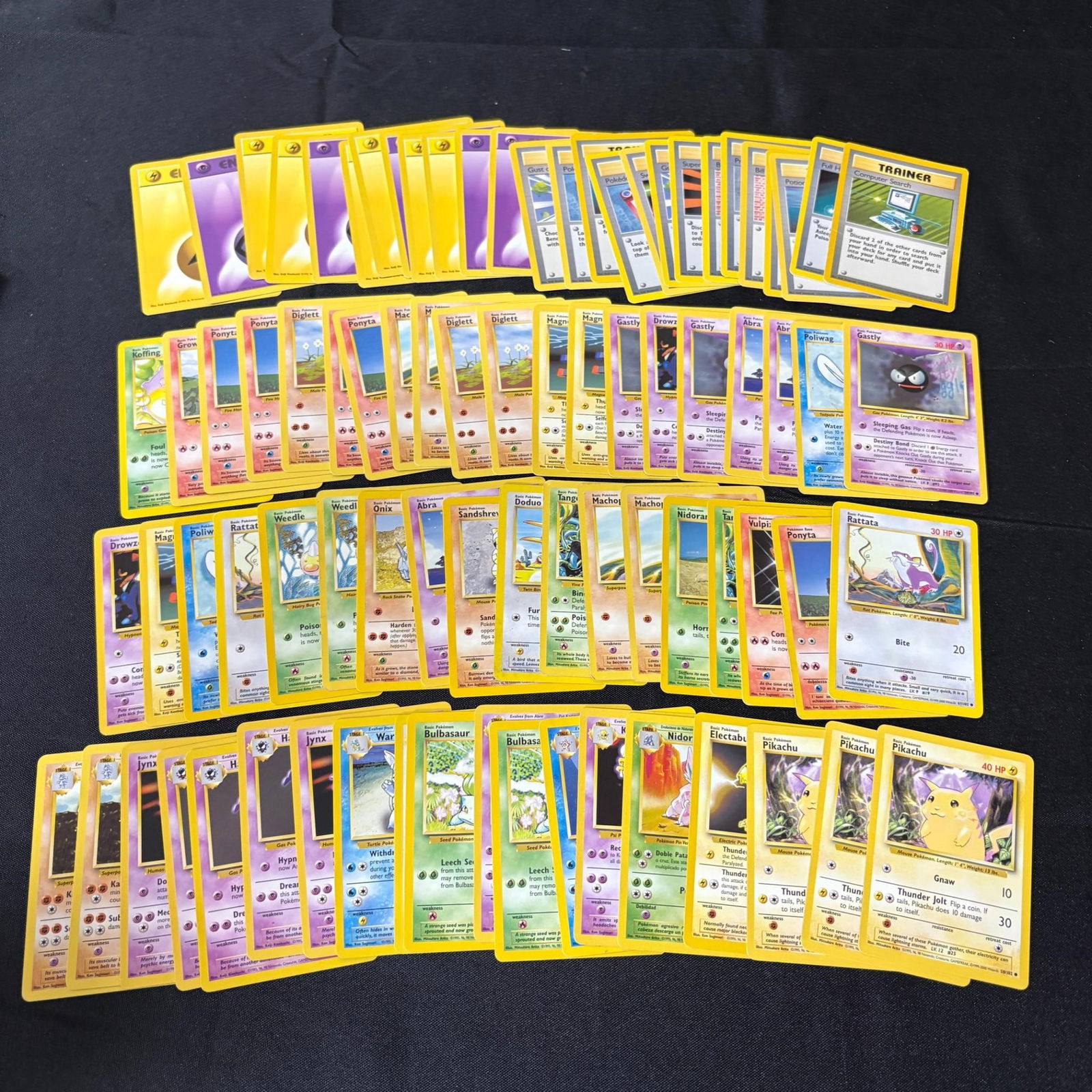 4th Print Base Set Pokemon Cards, Pikachu (1 of 4)