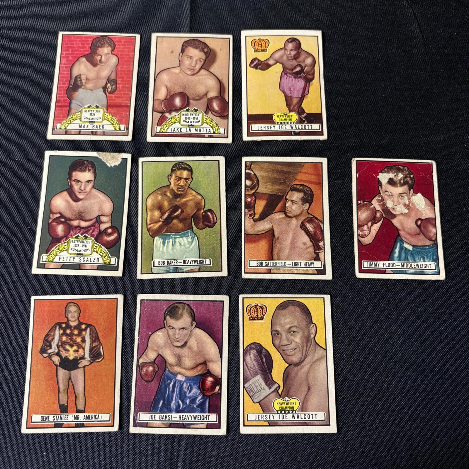 1951 Topps Ringside Cards w/ Max Baer, Lamotta (1 of 2)