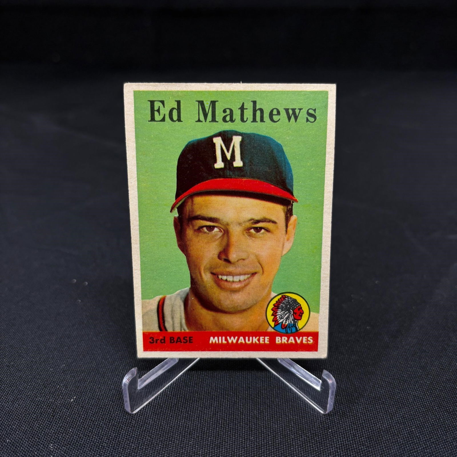 Eddie Mathews 1958 Topps Baseball Card #440 (1 of 2)