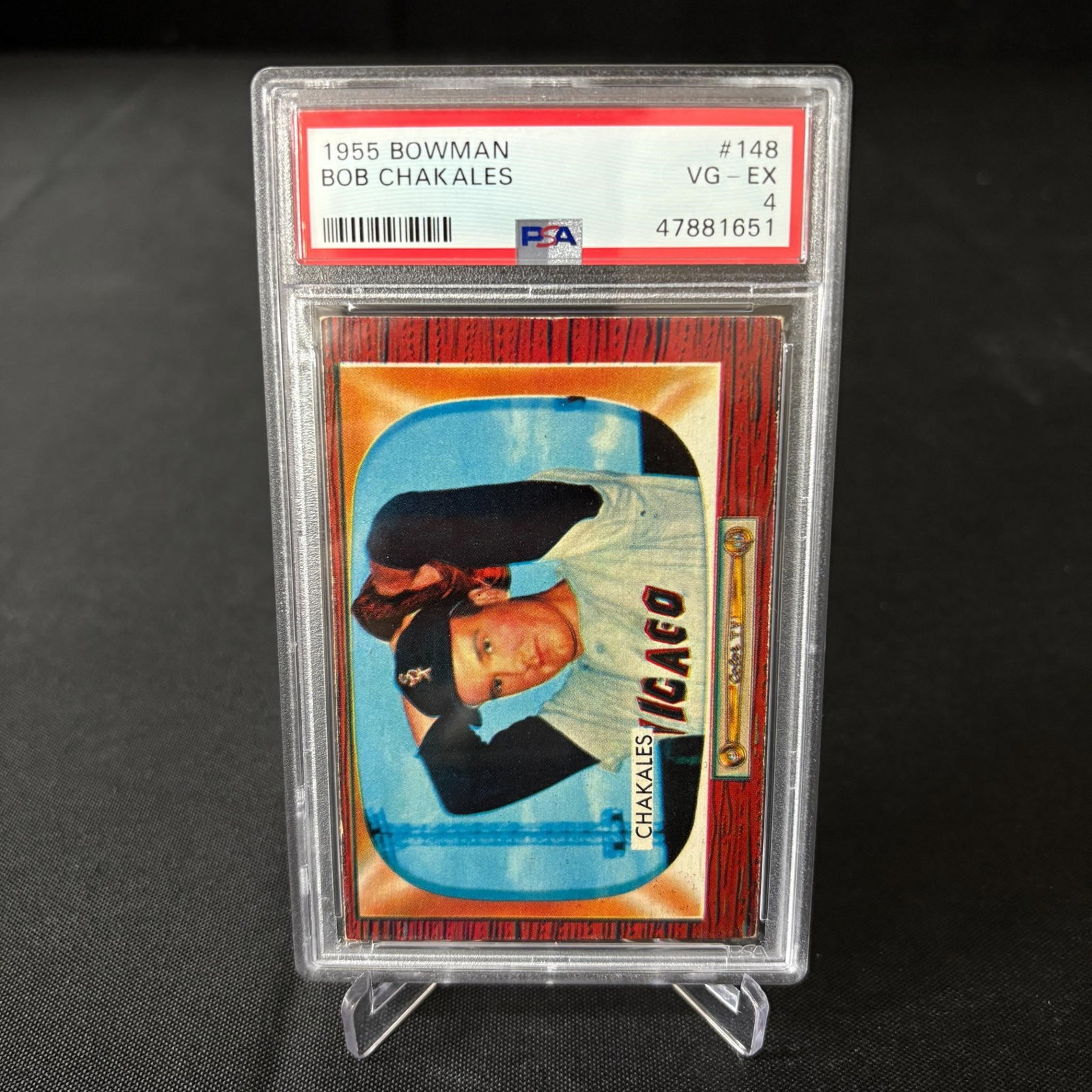 Bob Chakales 1955 Bowman PSA 4 (1 of 2)
