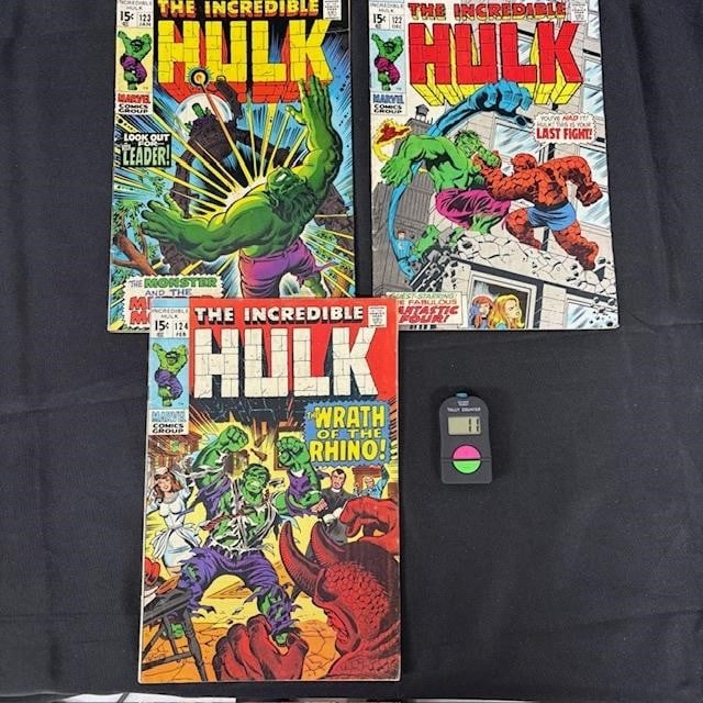 Hulk 122, 124, 124 Marvel Bronze Age Comics