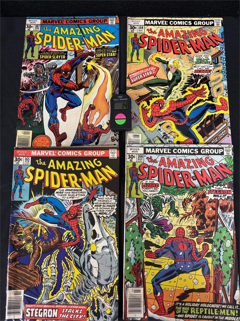 Amazing Spider-man 165-168 Bronze Age Comics: We are a veteran owned company. Please look at the Photos Carefully to determine condition of lot. All lots sold as is. Please message if you have any questions. By placing a bid, you agree to the ter