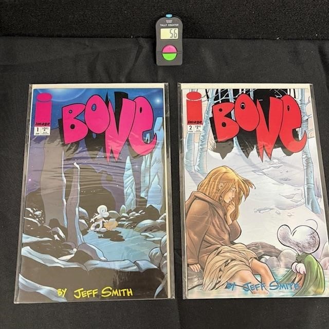 Bone 1 & 2 Image Comics Series: We are a veteran owned company. Please look at the Photos Carefully to determine condition of lot. All lots sold as is. Please message if you have any questions. By placing a bid, you agree to the ter