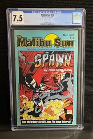 Malibu Sun 13 1st app Spawn CGC 7.5 Comic Book