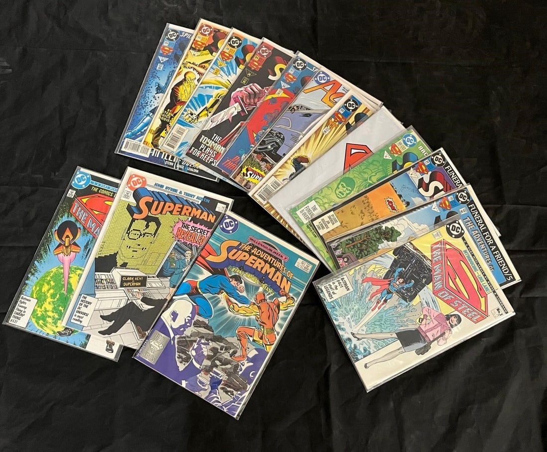 Mix of Superman Titled Comic Books: We are a veteran owned company. Please look at the Photos Carefully to determine condition of lot. All lots sold as is. Please message if you have any questions. By placing a bid, you agree to the ter
