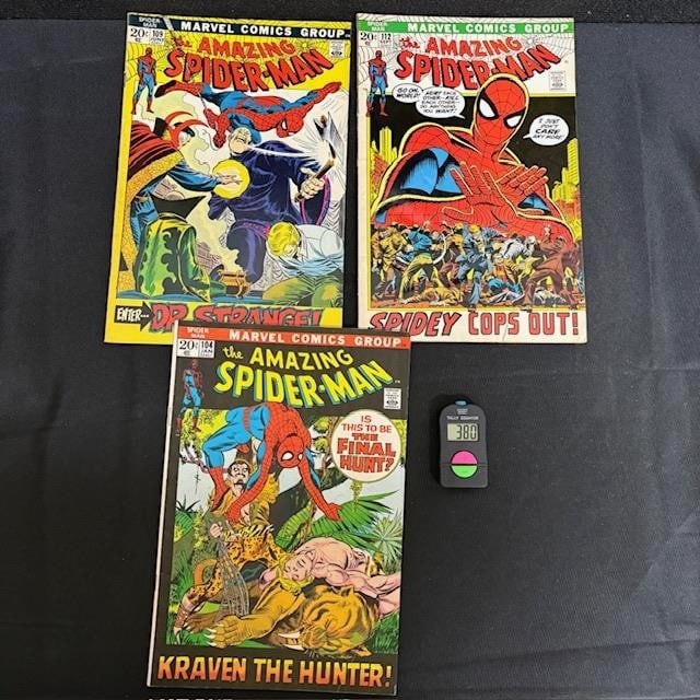 Amazing Spider-man 104,109,112 Marvel Comics: We are a veteran owned company. Please look at the Photos Carefully to determine condition of lot. All lots sold as is. Please message if you have any questions. By placing a bid, you agree to the ter
