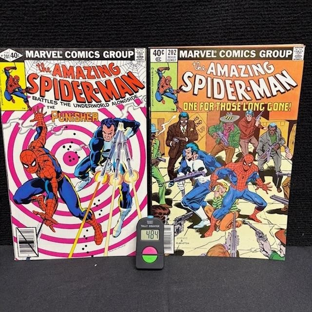 Amazing Spider-man 201 & 202 Punisher App: We are a veteran owned company. Please look at the Photos Carefully to determine condition of lot. All lots sold as is. Please message if you have any questions. By placing a bid, you agree to the ter