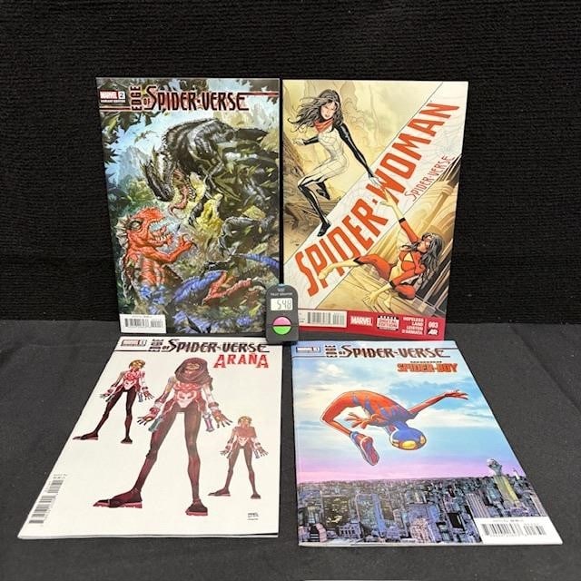Edge of Spider-Verse & Spider-Woman Marvel Comics: We are a veteran owned company. Please look at the Photos Carefully to determine condition of lot. All lots sold as is. Please message if you have any questions. By placing a bid, you agree to the ter
