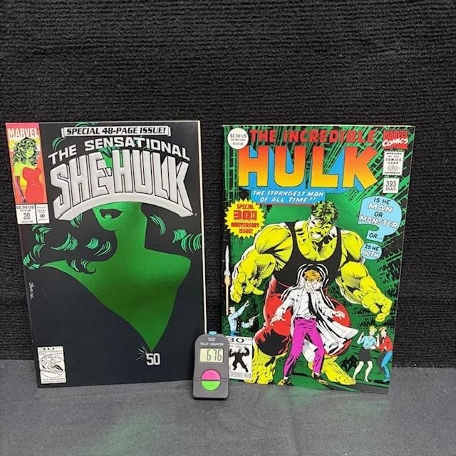 She-Hulk 50 Hulk 393 Anniversary Foil Comics: We are a veteran owned company. Please look at the Photos Carefully to determine condition of lot. All lots sold as is. Please message if you have any questions. By placing a bid, you agree to the ter