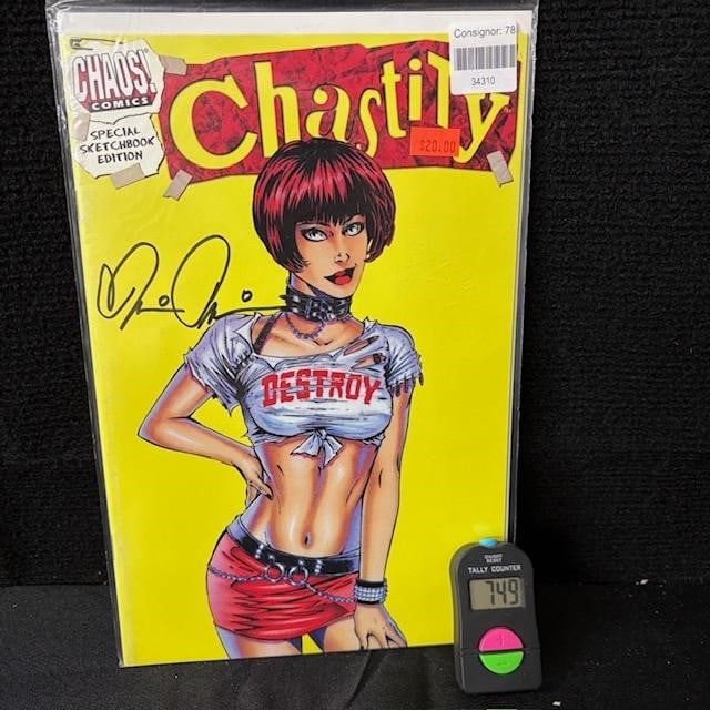 Brian Pulido Signed Chastity Comic: We are a veteran owned company. Please look at the Photos Carefully to determine condition of lot. All lots sold as is. Please message if you have any questions. By placing a bid, you agree to the ter