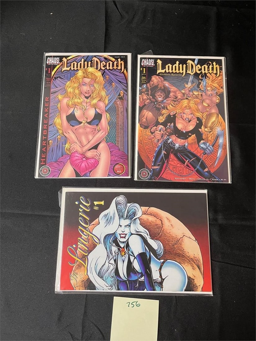 Lady Death Comics w/Lingerie Special: We are a veteran owned company. Please look at the Photos Carefully to determine condition of lot. All lots sold as is. Please message if you have any questions. By placing a bid, you agree to the ter