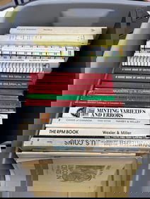 Large Bin of Coin Collecting and Mineral Books