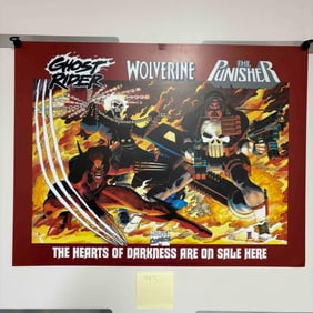 Punisher + Marvel Comics Backlight Store Display