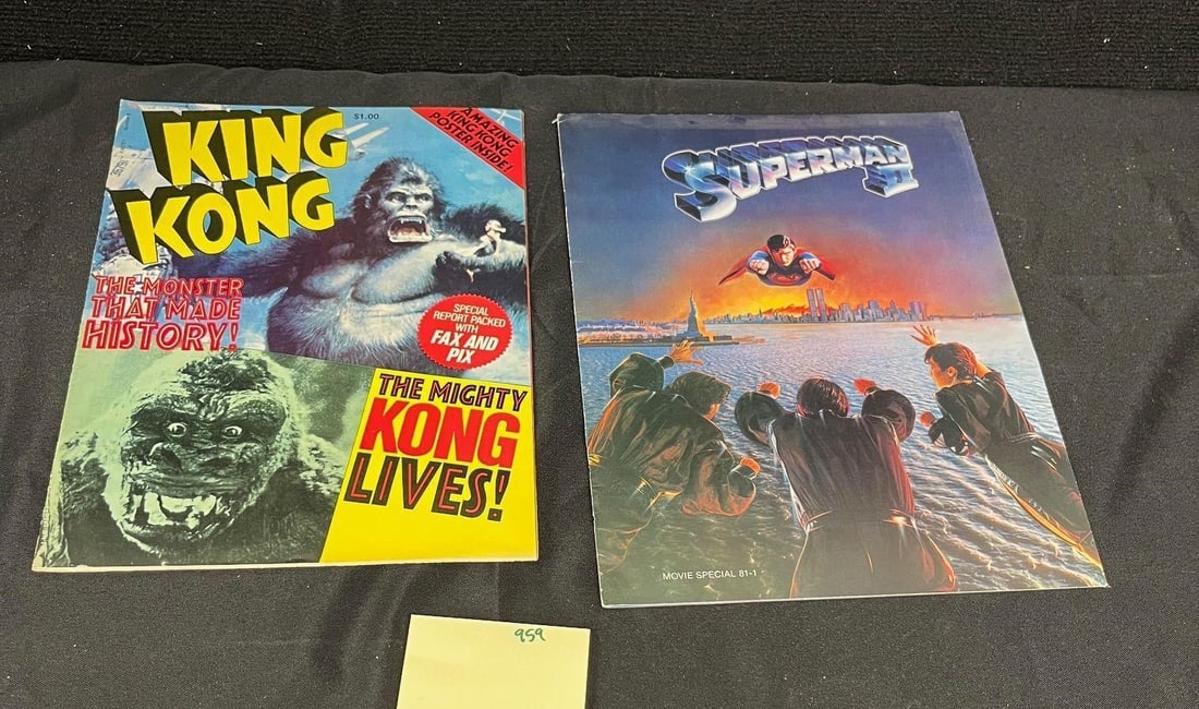 King Kong & Superman II Collectible Magazines: We are a veteran owned company. Please look at the Photos Carefully to determine condition of lot. All lots sold as is. Please message if you have any questions. By placing a bid, you agree to the ter