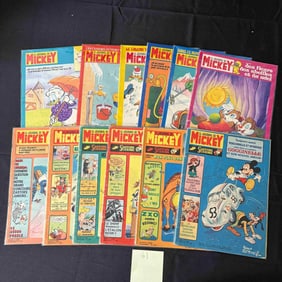 Silver Age French Mickey Mouse Comic Magazine Lot