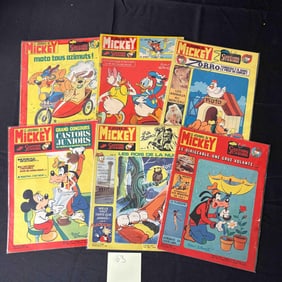 Silver Age French Mickey Mouse Comic Magazine Lot