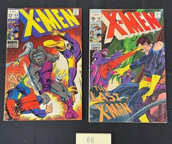 X-men 53 & 59 Marvel Silver Age Comic Books