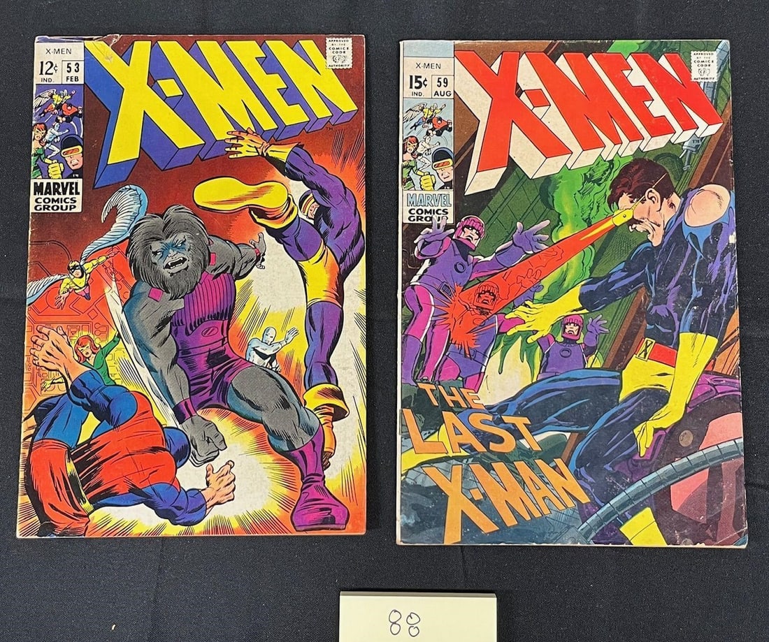 X-men 53 & 59 Marvel Silver Age Comic Books (1 of 2)