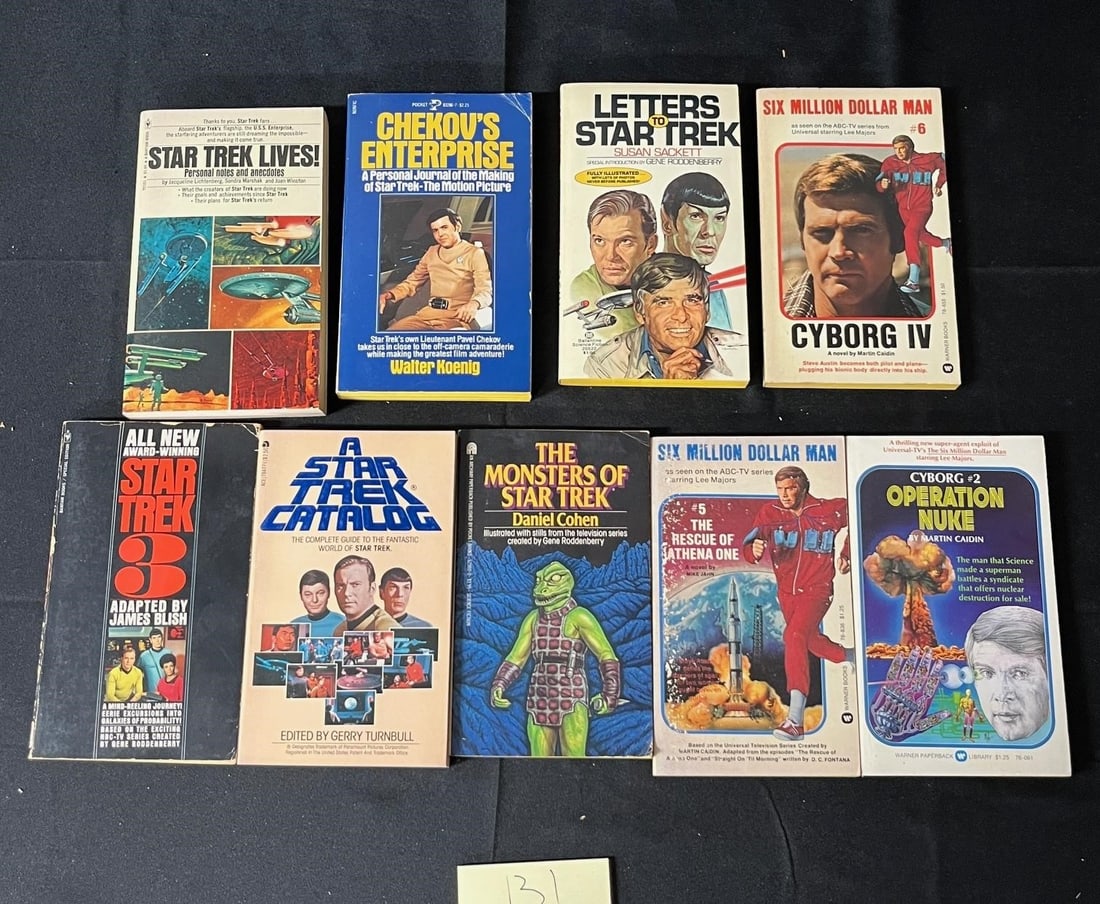 Cyborg 2, 5, & 6 w/ Star Trek 1960's Paperbacks (1 of 2)