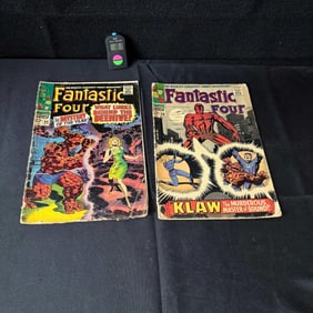 Fantastic Four 56 & 66 Marvel Silver Age Comics