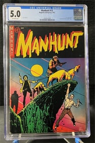 Manhunt 13 Frazetta & LB Cole Art CGC 5.0 Comic
