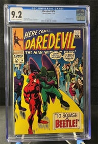 Daredevil 34 Origin of Beetle CGC 9.2 High Grade!