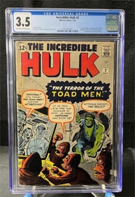 Incredible Hulk 2 Silver Age Comic CGC 3.5