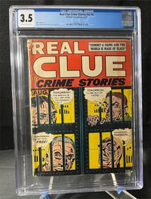Real Clue Crime Stories V2 #6 CGC 3.5 Kirby Art