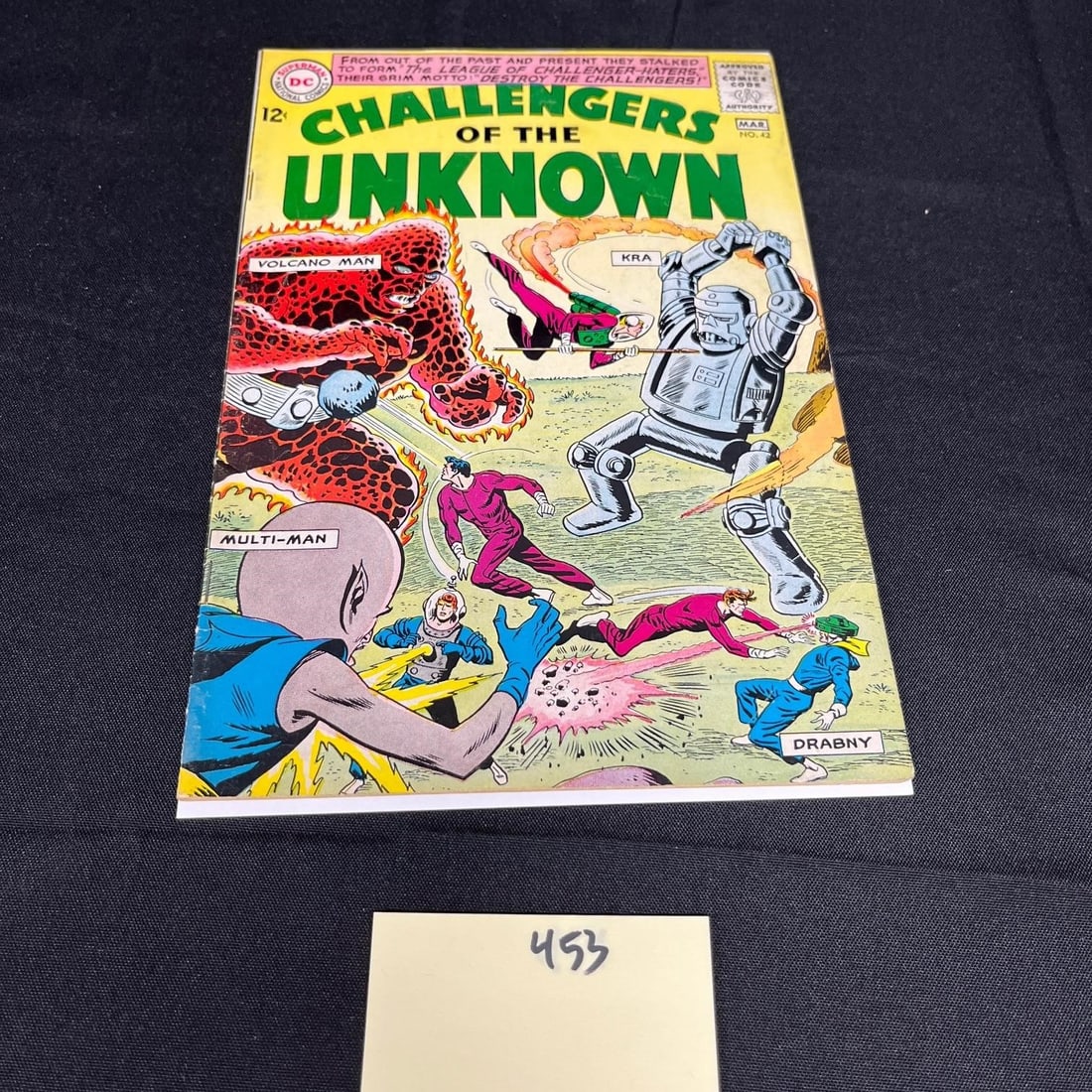 Challengers of the Unknown 42 DC Silver Age Comic: Please look at photos carefully. All sales are final. Items sold as is. We offer virtual and in person previews of any lots up until auction day. By placing a bid you agree to allow us to charge the c
