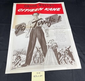 Citizen Kane 1941 RKO Military Base Move Poster