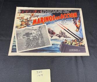 Marines in Action Spanish Lobby Card