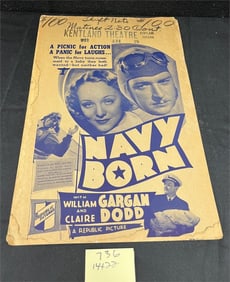 Navy Born Original Movie Window Card