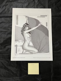 Steve Woron Signed Betty Paige Nude Print