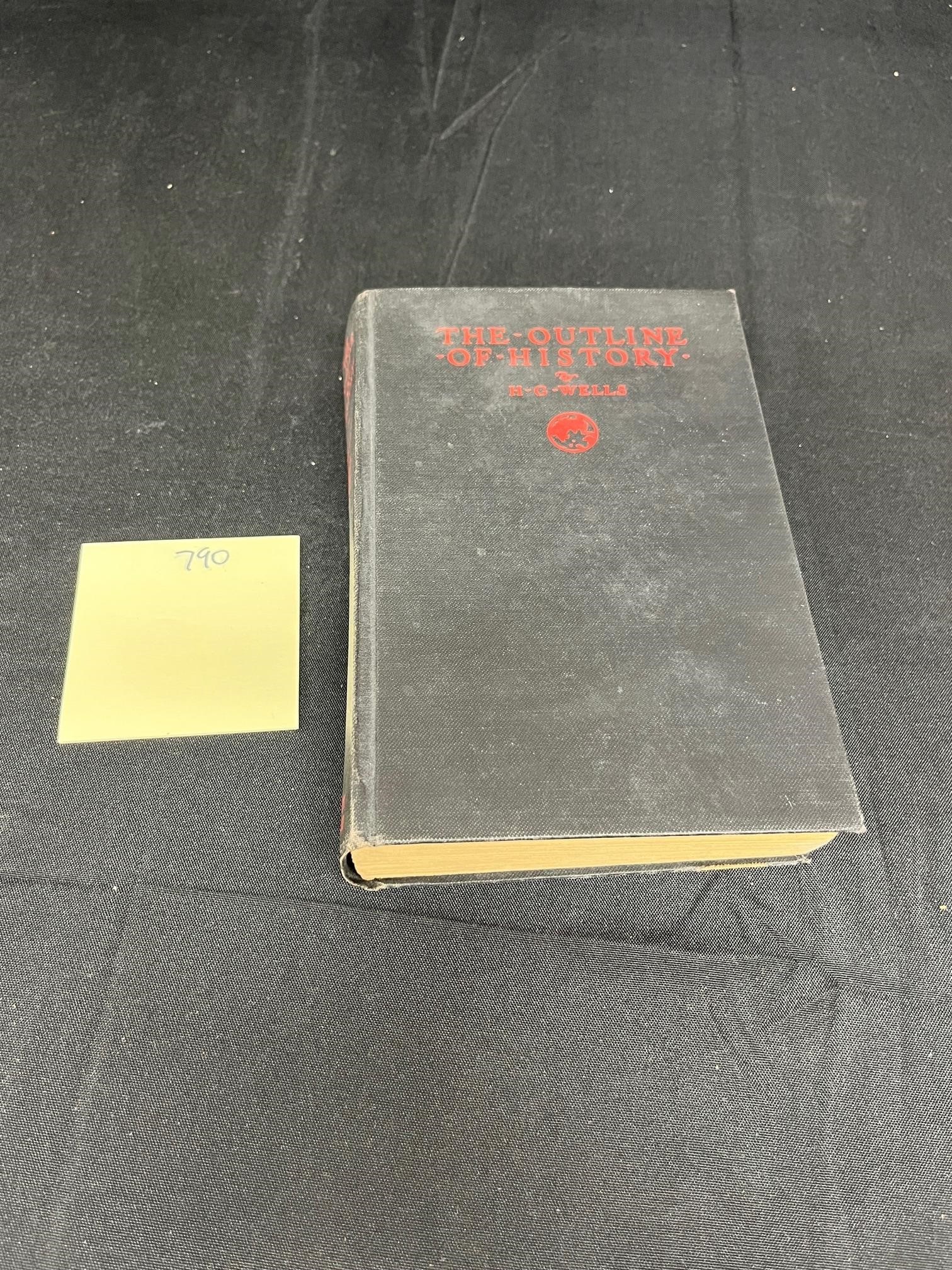 H.G. Wells The Outline of History HC Book 1920: 1920 Hard Copy Edition of Well's Outline of History. Please look at photos carefully. All sales are final. Items sold as is. We offer virtual and in person previews of any lots up until auction day. B
