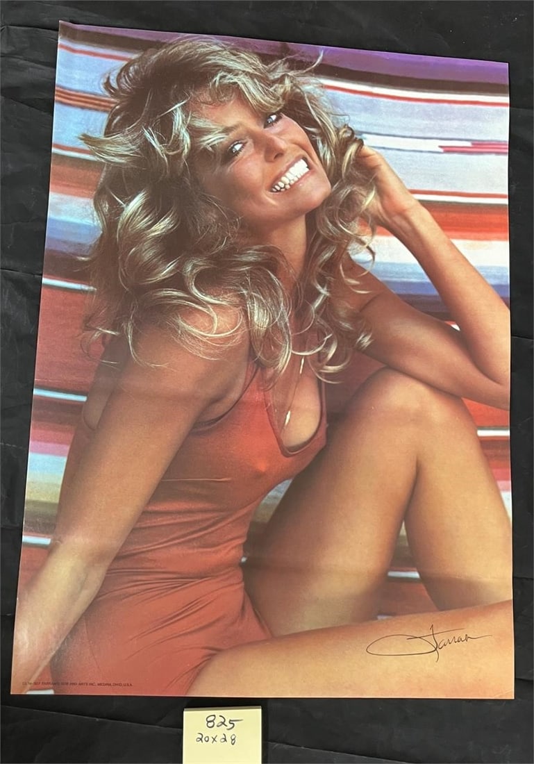 Farrah Fawcett Iconic 1970's Poster Classic Pose: The poster that launched the female poster craze for decades to come. This poster has been easter egged in dozens of movies and TV shows. Please look at photos carefully. All sales are final. Items so