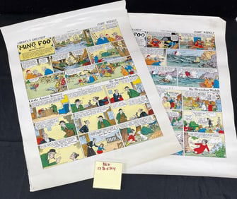 Ming Foo & LAR 1937 Comic Strip Proofs Lot#2