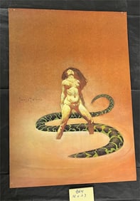 Frank Frazetta Print on Canvas Effect Paper
