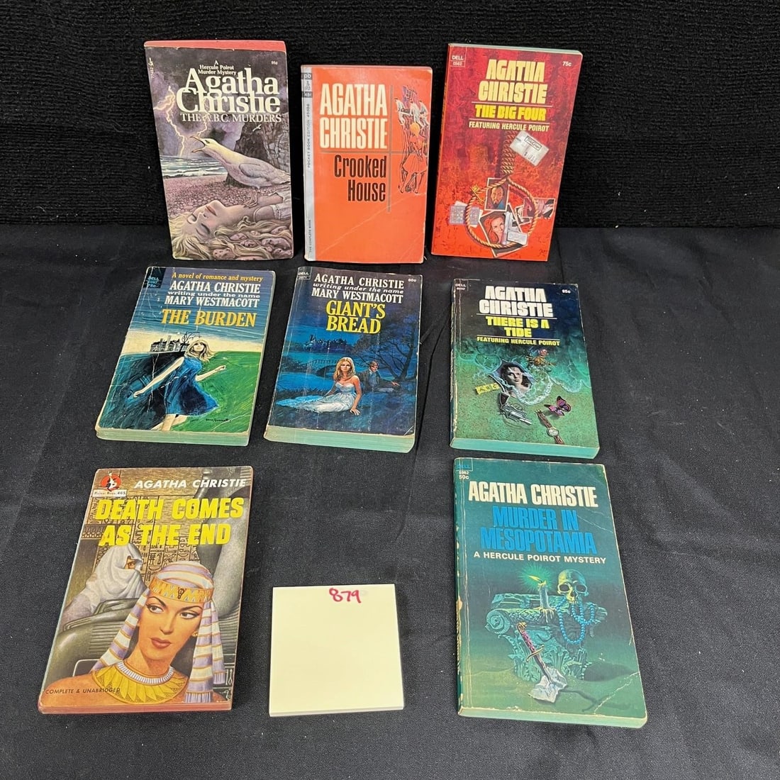 Agatha Christie Dell Paperback Books Circa 1950's: Please look at photos carefully. All sales are final. Items sold as is. We offer virtual and in person previews of any lots up until auction day. By placing a bid you agree to allow us to charge the c