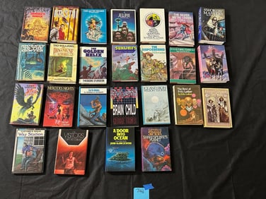 Large Lot of Sci-fi Hard Cover Novels Loaded!